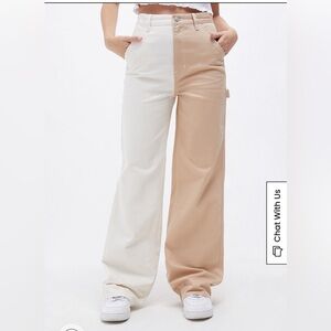 Pacsun two tone ultra high waisted flare pants